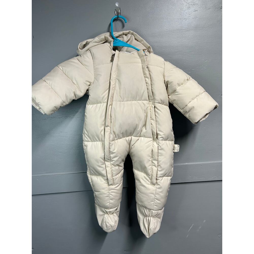 Murmurbear Snowsuit Infant size 9-12 months cream color fuzzy warm soft NWOT